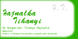 hajnalka tihanyi business card
